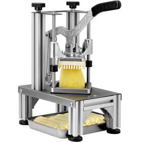 VEVOR Commercial French Fry Cutter with 4 Replacement Blades, 1/4″ & 3/8″ Blade Easy Dicer Chopper, 6-wedge Slicer & 6-wedge Apple Corer