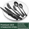 24-Piece  Silverware Set with Steak Knives Steel Tableware Cutlery Set