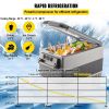 VEVOR 12 Volt Refrigerator, 58 Qt Car Refrigerator, Dual Zone Portable Freezer, Cooler Compressor Freezer with 12/24V DC and 110-240V AC