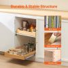 VEVOR Pull Out Cabinet Organizer, 17"W x 21"D Cabinet Drawer, Soft Close Slide out Shelf, Heavy-Duty Sliding Wood Drawer
