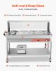 VEVOR Commercial Food Warmer, 5 Pans + 2 Pots Electric Steam Table, 1800W Professional Buffet Catering Food Warmer with Shield Undershelf Wheels