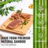 VEVOR Cutting Board, 3 Pieces, Premium Versatile Bamboo Cutting Board with Food-Grade Oil and Juice Groove