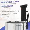Sous Vide Cooker 1100W. Professional Thermal Immersion Circulator Cooker with Adjustable Clamp. Sous Vide Machines with Digital Timer. Ultra Quiet Sou
