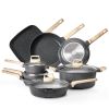 VEVOR 19 Piece Pots and Pans Set, Granite Nonstick Cookware Set, Induction Cookwares, Kitchen RV Cooking Sets with Frying, Sauce, Saute