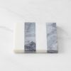Striped White Marble Coasters – Set of 4