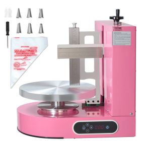 VEVOR Cake Decorating Machine, Cake Cream Spreading Coating Smearing Machine, Low Noise Cake Frosting Machine, Turntable with Adjustable Scraper
