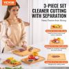 VEVOR Cutting Board, 3 Pieces, Premium Versatile Bamboo Cutting Board with Food-Grade Oil and Juice Groove
