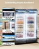 VEVOR Commercial Merchandiser Refrigerator, 12.2 CU.FT Glass Door Display Refrigerator