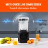 VEVOR Professional Blender with Shield, Commercial Countertop Blenders, 68 oz Plastic Jar Blender Combo, Stainless Steel 9 Speed & 5 Functions Blender