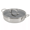 Better Chef 11-Inch 3-Ply Stainless Steel Nonstick Deep Fry Pan with Lid