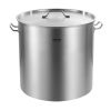 VEVOR Stainless Steel Stockpot, 100 Quart Large Cooking Pots, Cookware Sauce Pot with Basket, Lid, and Handle, Heavy Duty Commercial Grade Stock Pot