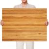Teak Wood Cutting Board Extra Large 24 Inch Reversible Cutting Board with Handle