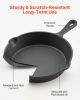 VEVOR Cast Iron Skillet, 3-Piece Frying Pan Set (6, 8, 10 in), Heavy-Duty Skillets with Heat-Resistant Handle, Pre-Seasoned Chef's Pan