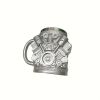 V6/V8 Engine Design Mug - Heavy-Duty Metal Construction, Double-Wall Insulated Cup with Non-Slip Grip - Vintage Automotive Beer Cup