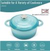 Dutch Oven,Dutch Oven Pot with Lid,5 QT Enamel Dutch Ovens with Dual Handles,Cast Iron Pot for Braiser,Cooking,Gifts for Family